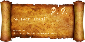 Pellach Izsó névjegykártya